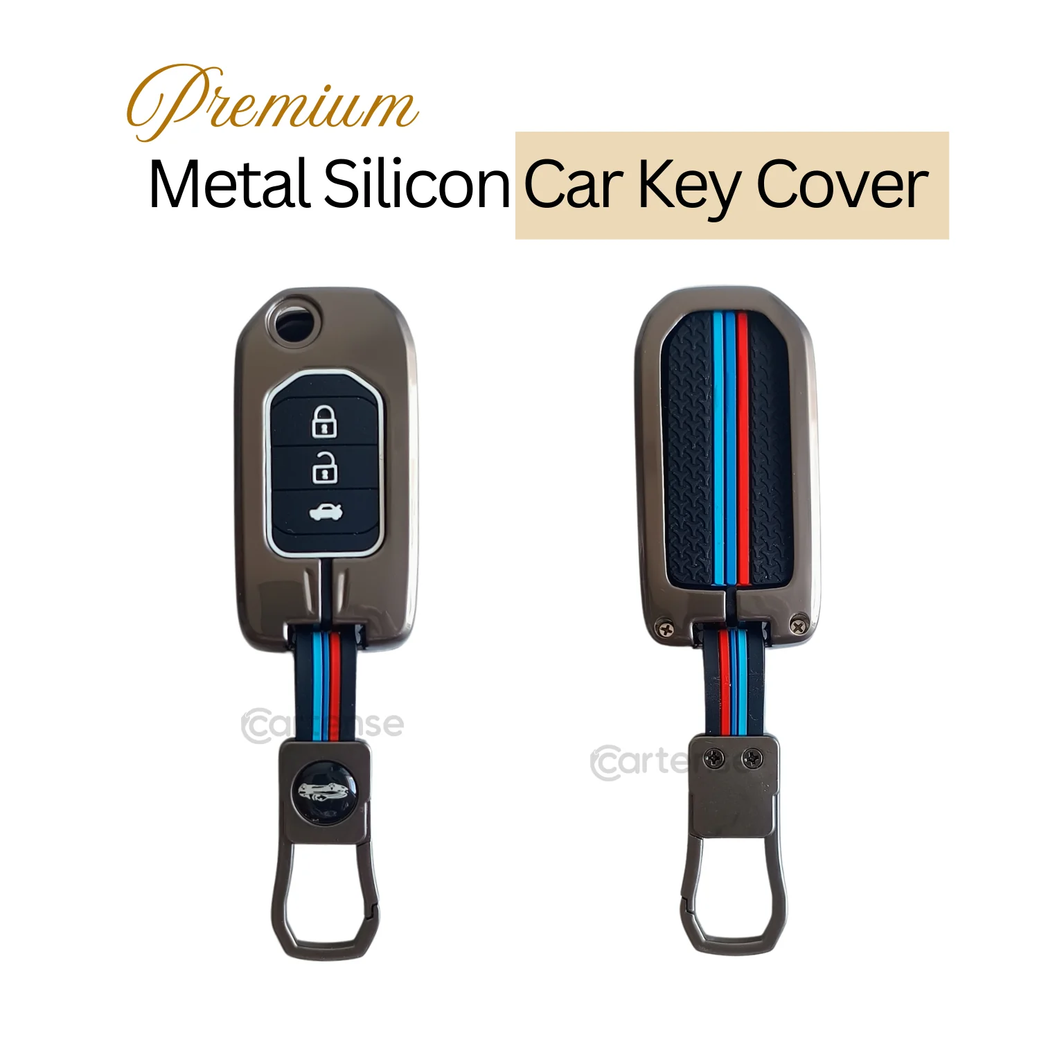Metal Silicon Key Cover Compatible with City, WR-V | Flip Key - Image 3