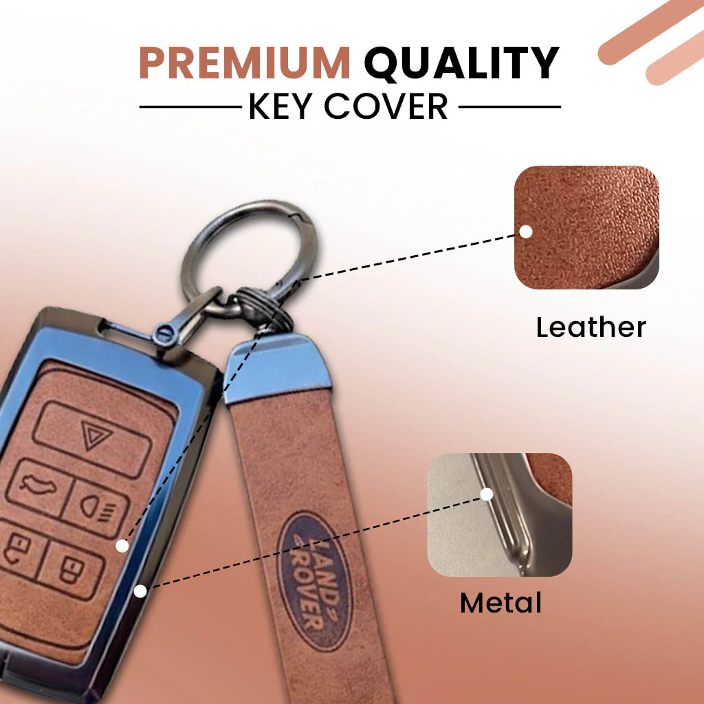 Metal Leather key cover for Land Rover Compatibility Range Rover, Jaguar - Image 3