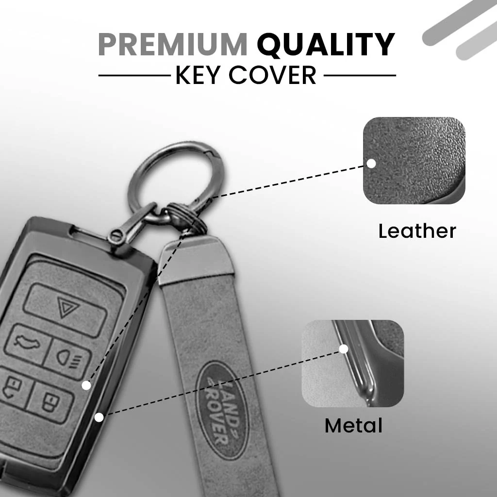 Metal Leather key cover for Land Rover Compatibility Range Rover, Jaguar - Image 3