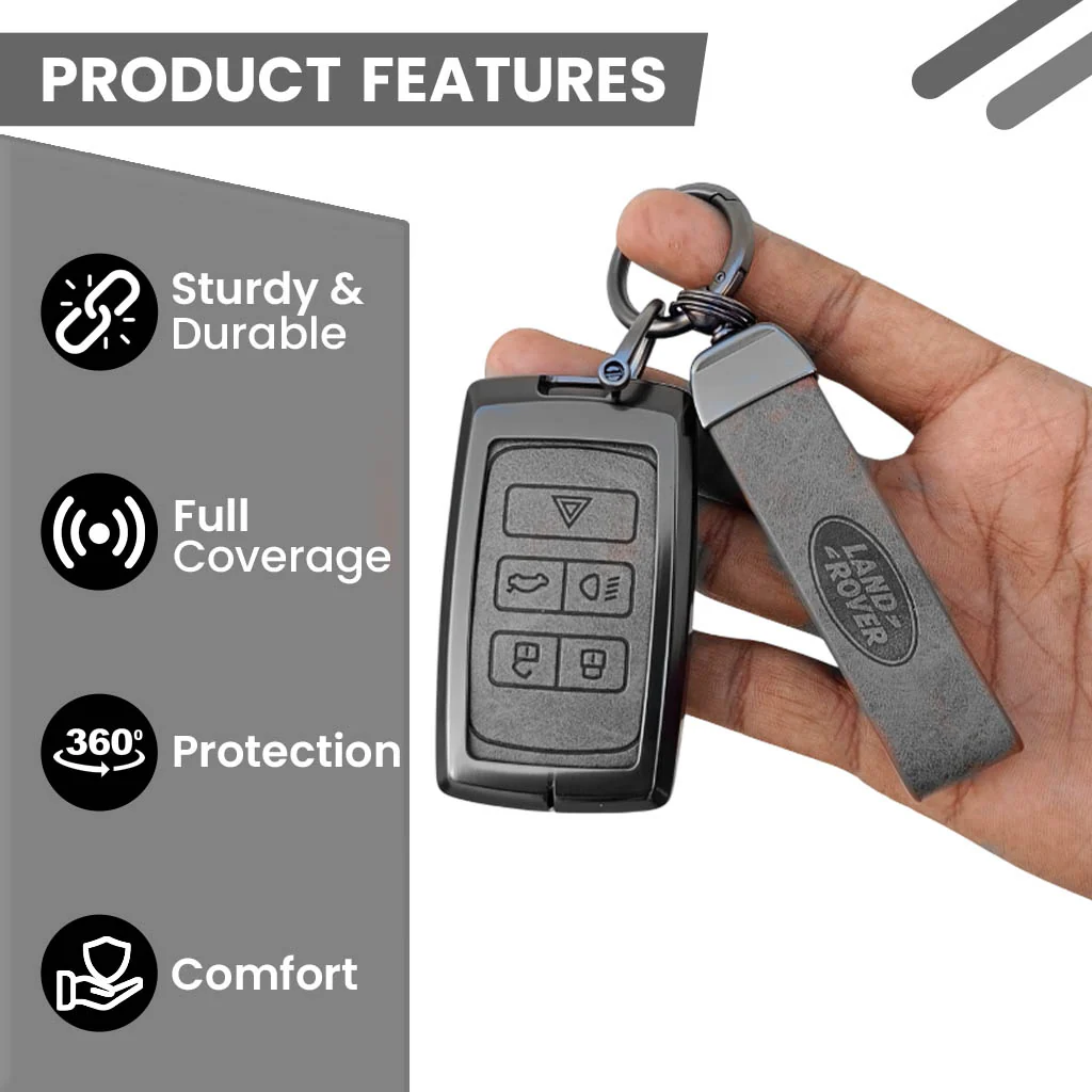 Metal Leather key cover for Land Rover Compatibility Range Rover, Jaguar - Image 4