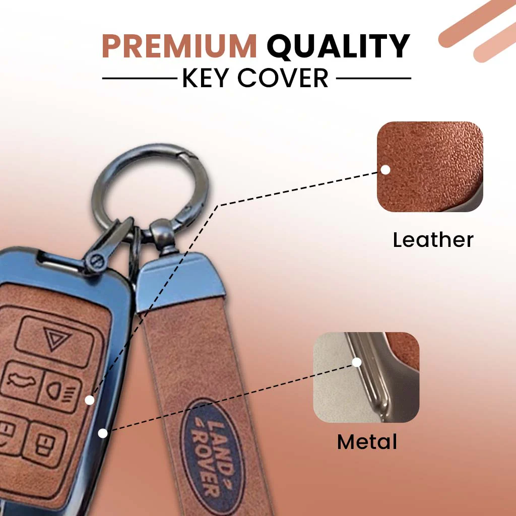 Metal Leather key cover for Land Rover Compatibility Range Rover, Jaguar - Image 3