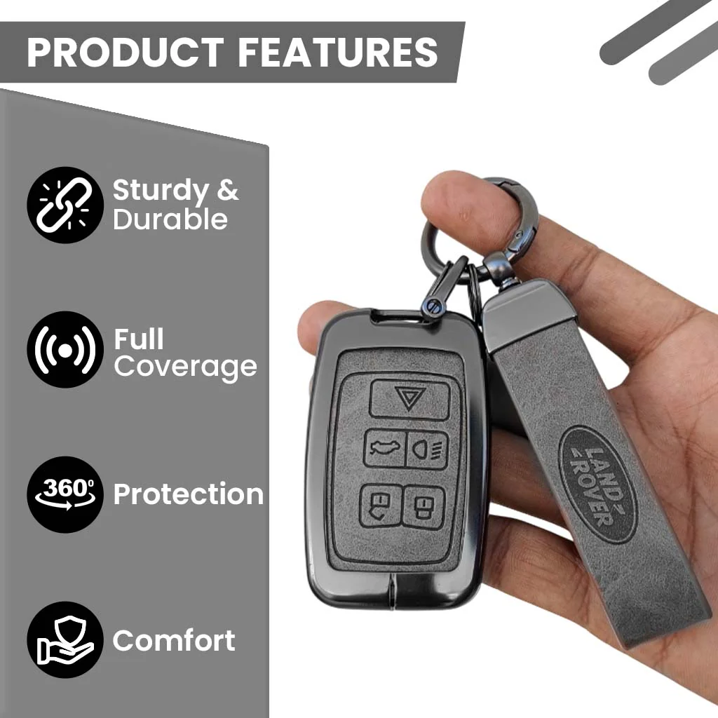 Metal Leather key cover for Land Rover Compatibility Range Rover, Jaguar - Image 4