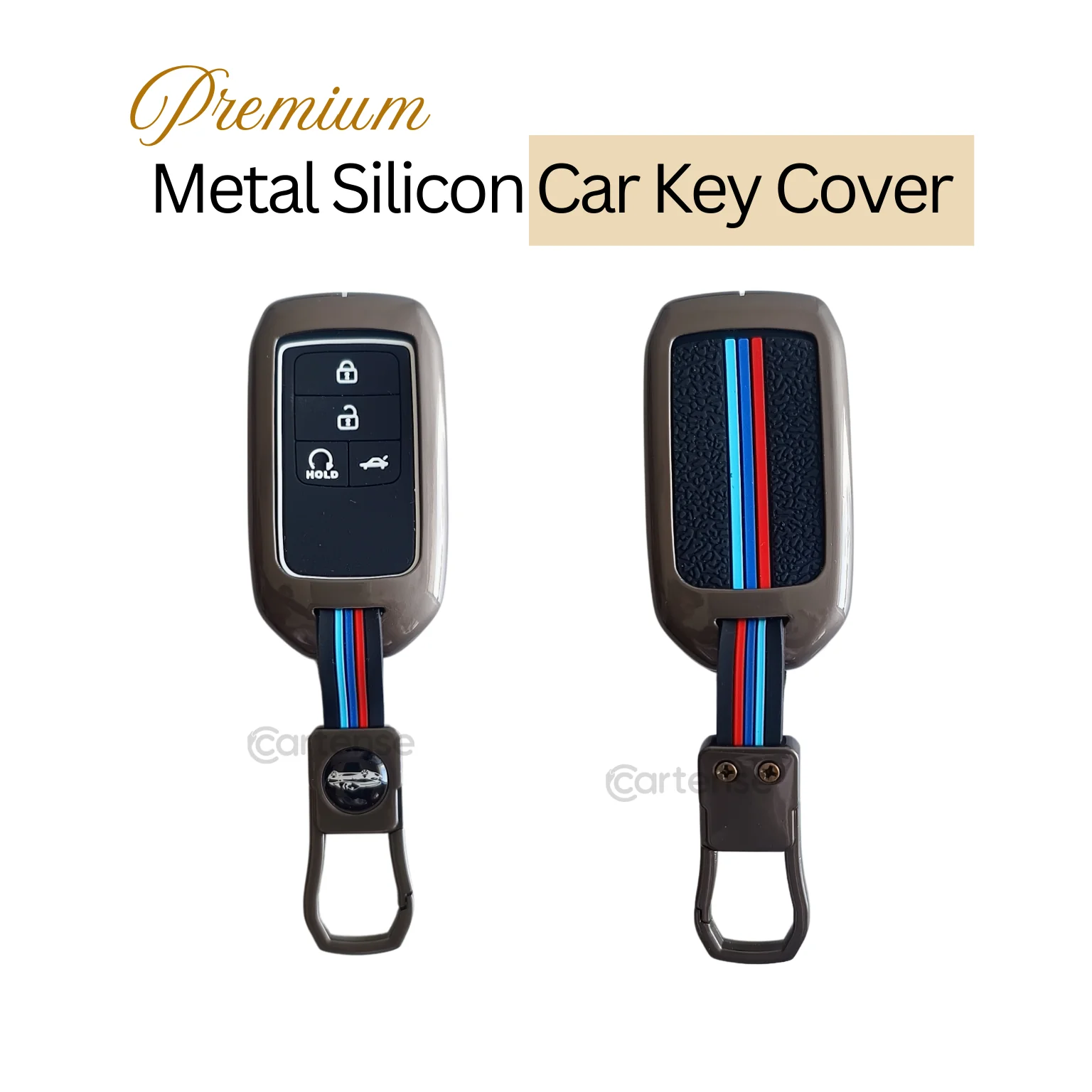 Metal Silicon Key Cover Compatible with New Honda Civic, New Honda Amaze, New Honda City - Image 3