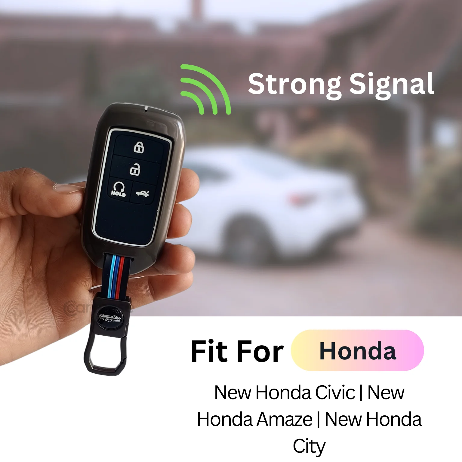 Metal Silicon Key Cover Compatible with New Honda Civic, New Honda Amaze, New Honda City - Image 4