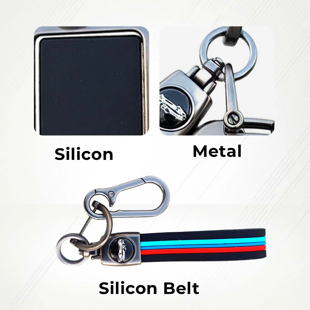 Metal Silicone Key Cover with Belt for Compatible with New Verna (2022) | 4 Button Smart Key - Image 3