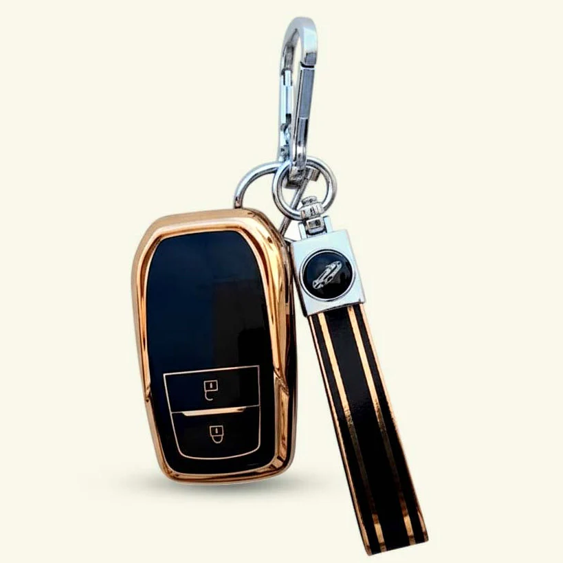 TPU Car Key Cover For Toyota Fortuner, Hilux, Innova Crysta, Legender, Innova HyCross, Land Cruiser | 2 Button Type M1 Push Start Smart Key - Image 3