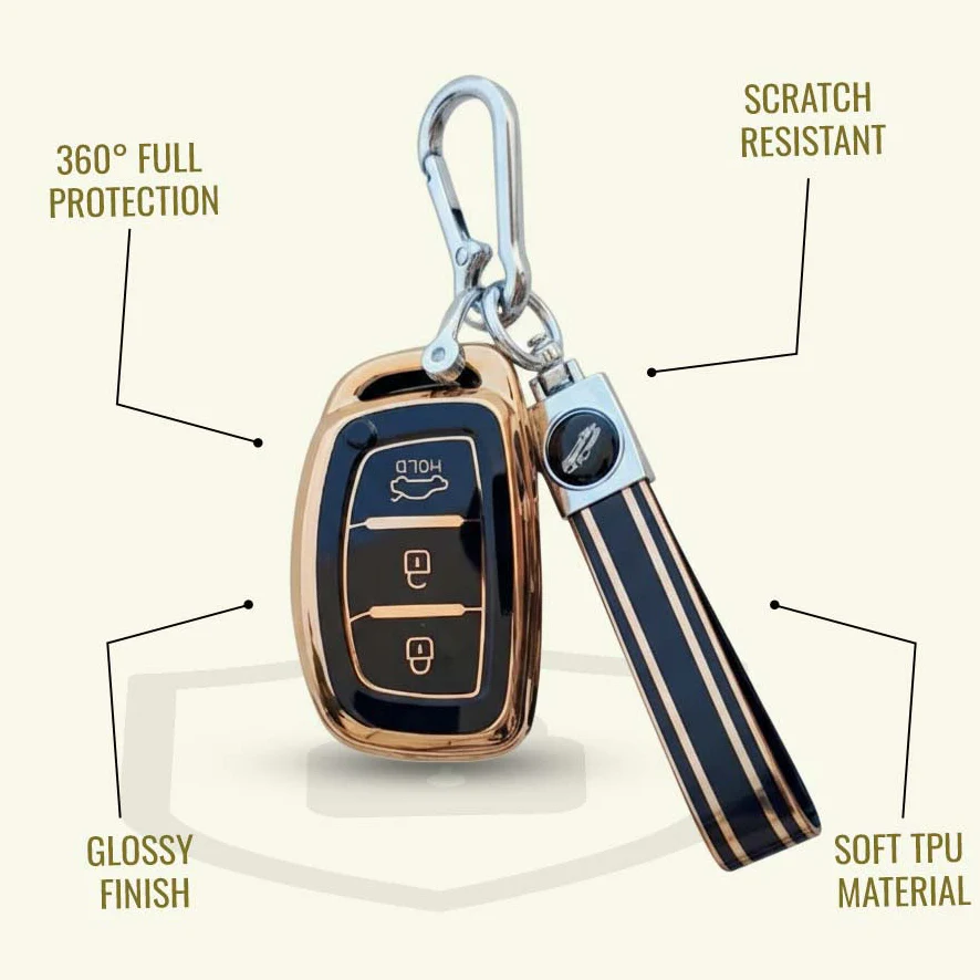 TPU Key Cover for Grand i10 NIOS Asta, Venue, i20, Aura, Creta, Elantra | 3 Button Smart Key - Image 3